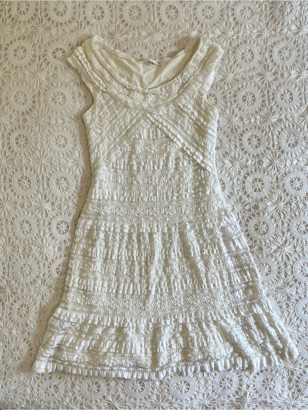Y2k Max Studio white floral lace dress - Picture 1 of 7